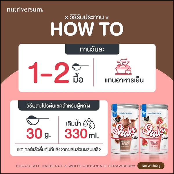 Shake Wshape โปรตีนเชค Protein Shake Nutriversum (ส่งฟรี)