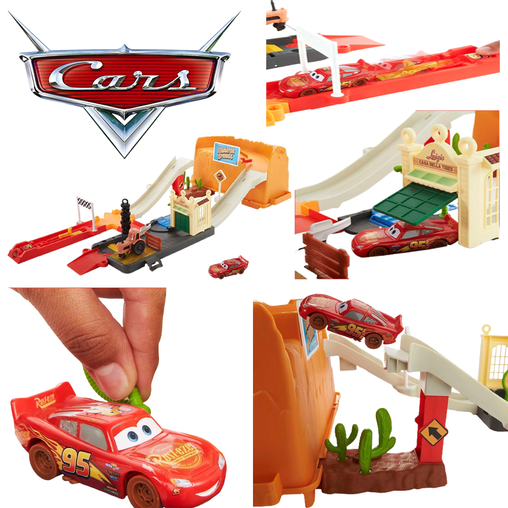 เพลเซ็ทสนามแข่ง Disney Car Toys Track Set with Lightning McQueen Toy Car & Storage Tub ราคา 1,990.-