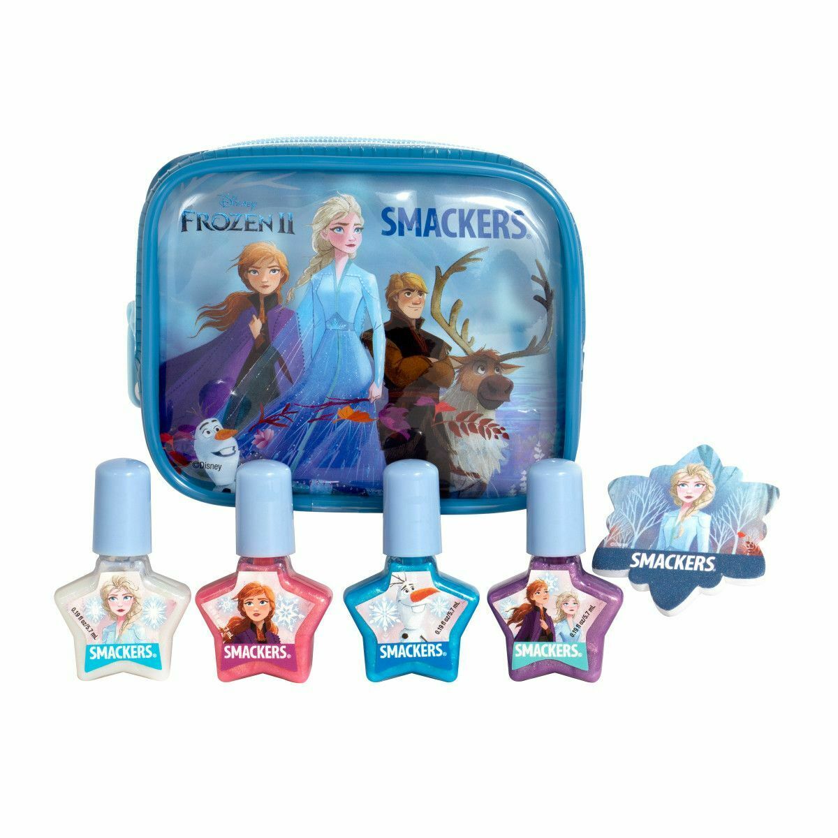 ของแท้ 💯 Lip Smacker Frozen 2 Nail Polish Set ยาทาเล็บเด็กลอกออกได้ที่มาพร้อมกระเป๋าลาย โฟเซ่น 2