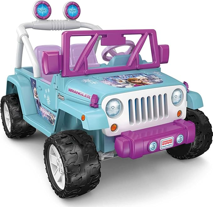 Power Wheels Disney Frozen Jeep Wrangler Ride-On Battery Powered Vehicle with Music Sounds & Storage, Preschool Kids Ages 3+ Years ราคา 16,900 บาท