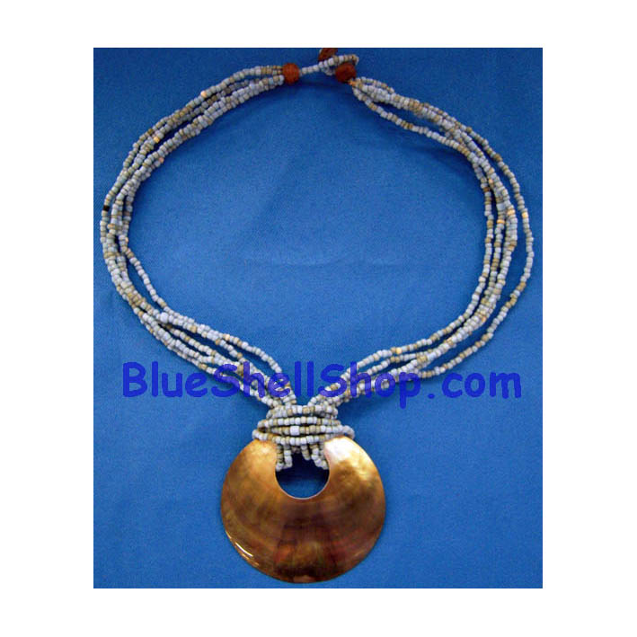 สร้อยคอลูกปัดเทาเบี้ยกลม