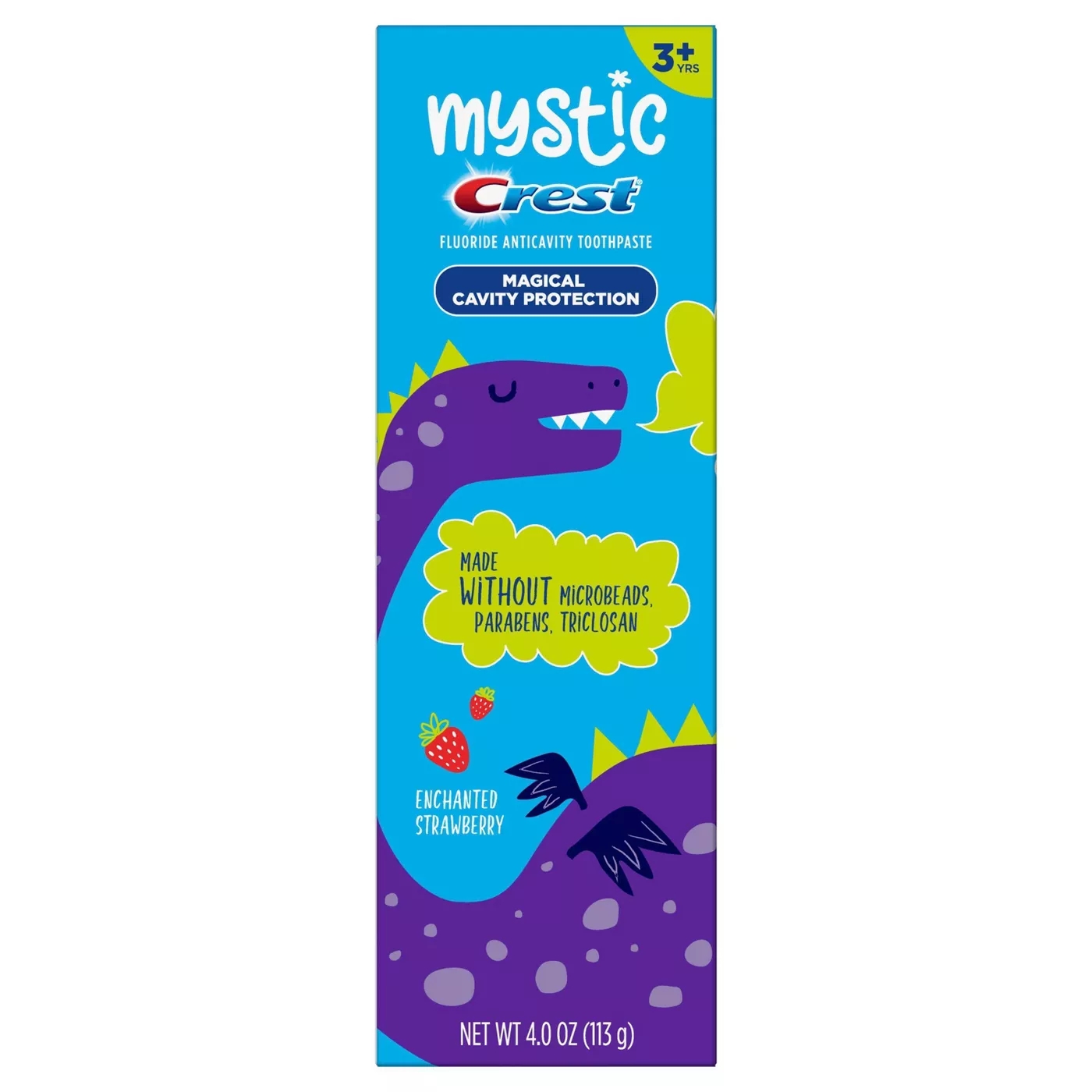 ยาสีฟัน เด็ก MYSTIC Kid's Toothpaste with Fluoride Enchanted Strawberry Flavour - 4.0 oz by Crest