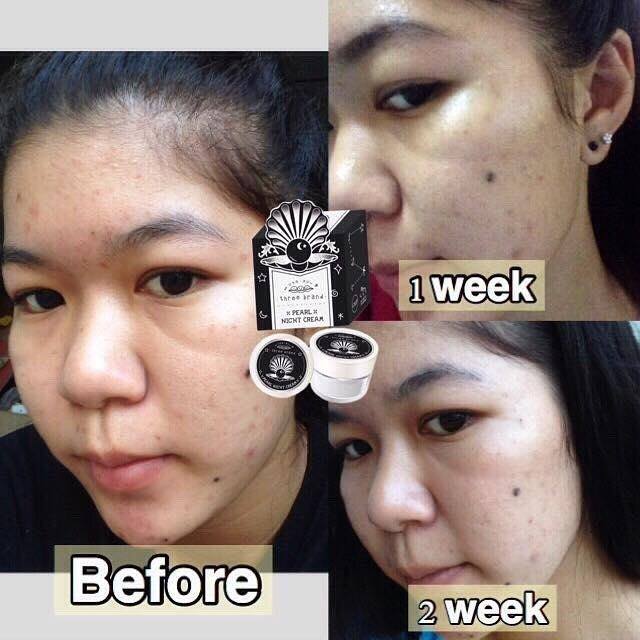 Threebrand Pearl night cream 10 g (ครีมไนท์เพิร์ล)