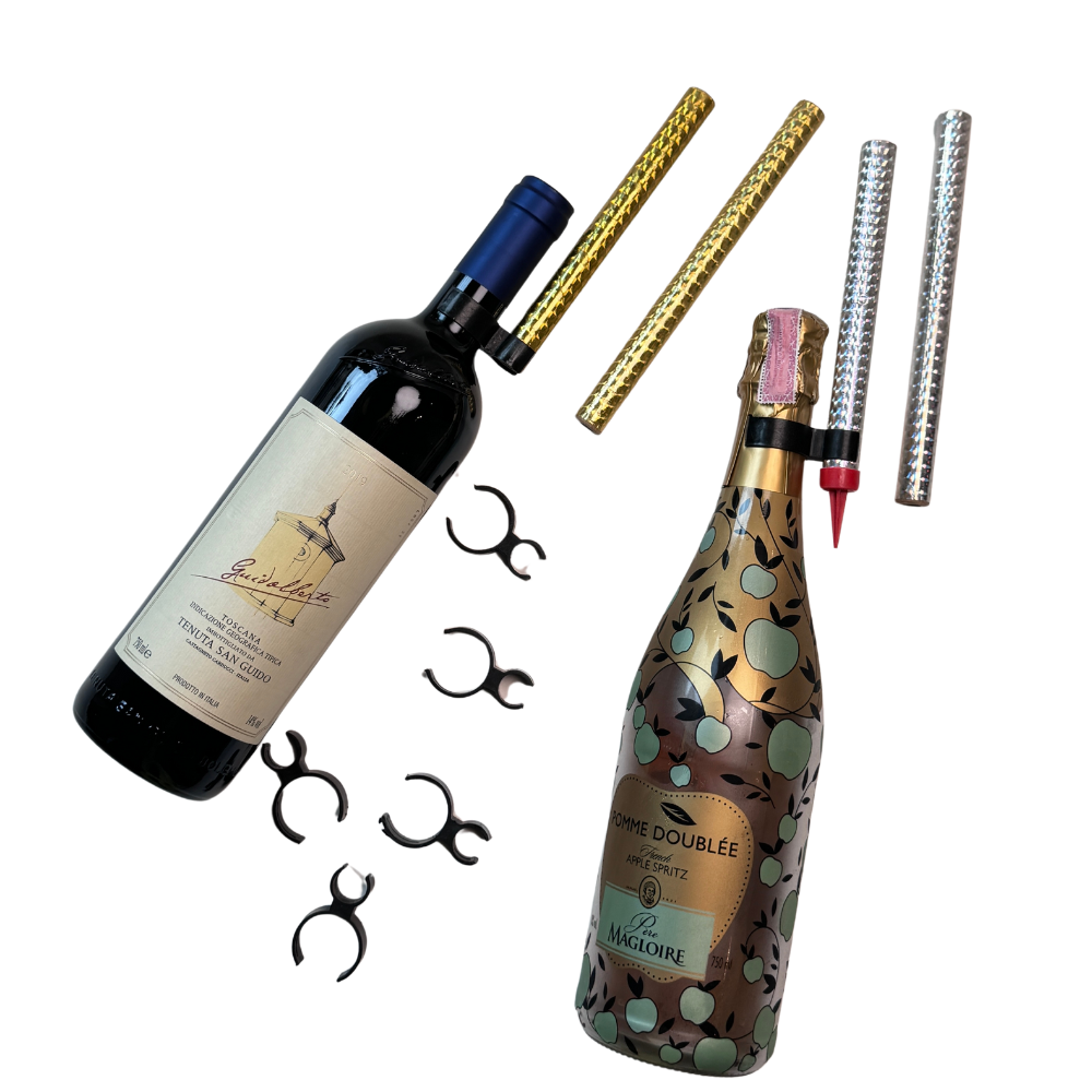 Clip, light up birthday party, champagne bottle, wine bottle, party drink bottle (3 pieced per pack)