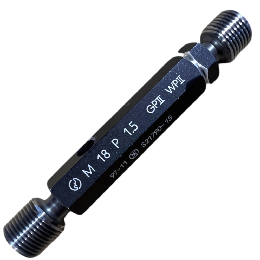 Issoku รหัสสินค้า M18P2.5-GPWP2 เกจวัดเกลียวในสำหรับกระบวนการผลิตมาตรฐานญี่ปุ่น,Thread plug gauge,taperlock type,M18.0x 2.5-GPWP2,(JIS Class-2 for Machining,metric type),Go-No/Go set