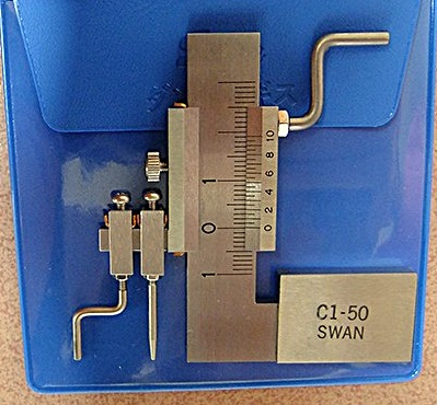 Swan รหัส C1-50 มาตรวัดระดับแบบสเกล,Level gauge swan,meas.range:±10mm,division value:0.05mm.