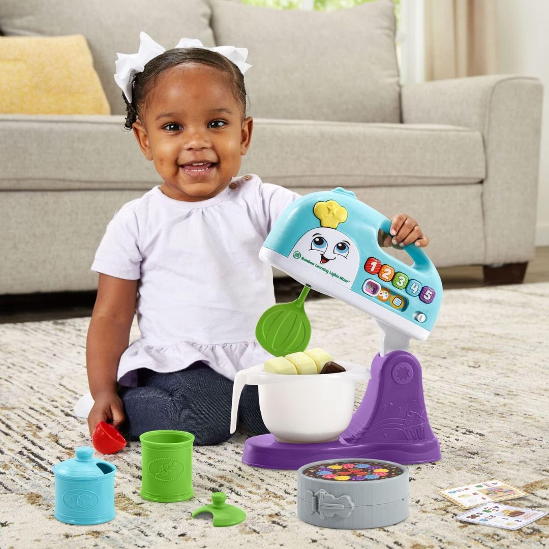นำเข้า 🇺🇸 ✨ ให้หนูน้อยเป็นเชฟตัวจิ๋ว🧑🍳 LeapFrog Rainbow Learning Lights Mixer ของเล่นที่ให้มากกว่าความสนุก ราคา 4,590 บาท