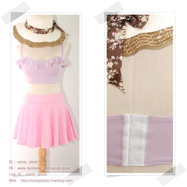 (Free Size)บราระบาย มีตะขอปรับระดับ ได้สองระดับ มีสายคล้องไหล่ มีหลายสี spaghetti_sp_017