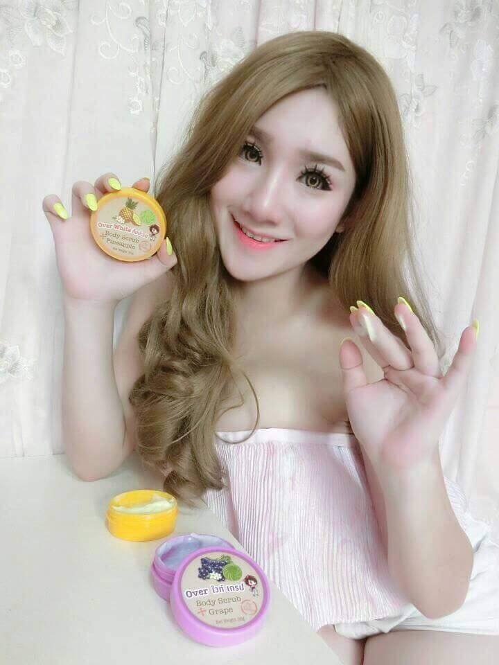 สครับสับปะรด และ สครับองุ่น (Over White Body Scrub By sabu)