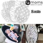 นำเข้า🇺🇸 เบาะรองเบบี๋ สำหรับใส่เปล , คาร์ซีท Infant Insert Compatible with 4Moms Mamaroo & Rockaroo – Car Seat Insert 2 Pack – Reversible Infant Car Seat Insert – Soft Plush Minky Car Seat Head Support Insert ราคา 1,690 บาท
