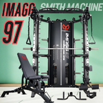 Smith Machine IMAGG 97 + ม้านั่ง825 + แผ่นน้ำหนัก50kg, สมิทแมชชีน