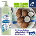 Suave Kids' 100% Natural Coconut Oil 3-in-1 Shampoo, Conditioner, & Body Wash - 20 fl oz
