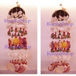 โมบายหอยกะลาลายตรงสลับผีเสื้อ