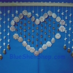 ม่านโค้งสั้นลายหัวใจเชลล์พัด