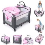 เปลเด็ก , เตียงนอนเด็กลายมินนี่เม้าส์ แบบพับเก็บได้ รุ่นใหม่ล่าสุด Disney Baby Minnie Mouse Blushing Bows Playard ราคา 6,990 บาท