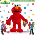 นำเข้า 🇺🇸 ตุ๊กตาเอลโม่ตัวใหญ่ SESAME STREET Big Hugs ขนาด 18 นิ้ว นุ่มนิ่มน่ากอด สีแดง เล่นบทบาทสมมติ