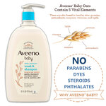สุดคุ้ม สบู่อาบน้ำ และแชมพู สำหรับทารก Aveeno Baby Daily Moisture Wash & Shampoo สารสกัดจากข้าวโอ๊ต ขนาด 976 mL