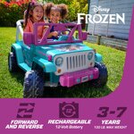 🎉New🎉 ว้าวมากแม่!! รถแบตเตอรี่เด็ก โฟรเซ่น 2 ที่นั่ง Power Wheels Disney Frozen Jeep