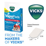 Vicks Soothing Menthol VapoPads, 12-Pack แผ่น refill สำหรับใส่เครื่อง วิคส์ แกลลอน หรือเครื่อง Vicks Waterless และ Vaposteam