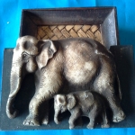 เซ็๖จานรองแก้วช้าง ส่งฟรี