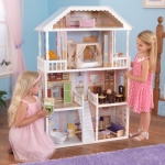 KidKraft Savannah Wooden Dollhouse With 13 Pieces of Furniture บ้านตุ๊กตาหลังใหญ่ สไตล์หรูคลาสสิค วัสดุเป็นไม้อัดทั้งหลัง นำเข้าจากอเมริกา