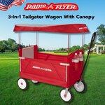 ใหม่ล่าสุด✨ รถลากนำเข้าเองจาก🇺🇸 ของแท้ 💯 Radio Flyer 3-in-1 EZ Fold Wagon; Red Folding Wagon with Canopy; Collapsible Wagon for Kids - รถลาก วากอน 3 in 1 สำหรับเด็ก มาพร้อมหลังคา สีแดง ราคา 8990 บาท
