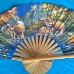 พัดเพ้นทลายช้างสีน้ำเงิน ส่งฟรี