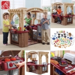 พร้อมส่งค่ะ! รุ่นใหม่ล่าสุดมีเตาย่าง Step2 Grand Walk-In Kitchen & Grill ครัวชุดใหญ่พร้อมอุปกรณ์เสริม 103 ชิ้นช่วยให้เด็กใช้จินตนาการในการทำอาหาร ราคา 16,000 บาท