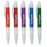 ปากกาพลาสติกสกรีนโลโก้ แบบกด