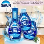 นำเข้า 🇺🇸 👉 ชีวิตง่ายขึ้น 5 เท่า‼️เซทสเปรย์ล้างจาน Dawn Platinum Plus Powerwash กลิ่นหอมสดชื่น 🌿ขวดสเปรย์ 1 ขวด + รีฟิล 2 ขวด ปริมาณ 64.5 ออนซ์ ✨