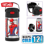 กระติกดูดน้ำแตนเลสหุ้มฉนวนสุญญากาศยี่ห้อ Thermos ของแท้ขนาด 12 ออนซ์ ลาย Spider-Man 2 ราคา 990 - บาท