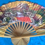 พัดใหญ่ลายช้างสีเหลืองส่งฟรี