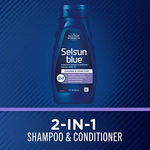 นำเข้า USA Selsun Blue Medicated Dandruff and seborrheic dermatitis แชมพู/คอนดิชั่นเนอร์ 2-in-1 Treatment, 11 Fl Oz