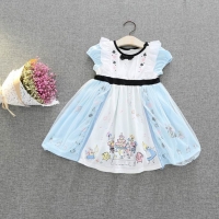 ชุดกระโปรงลายอลิซสีฟ้า Alice in wonderland ไซส์ 90