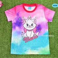 เสื้อยืดลายแมวมารี marie เสื้อยืดเด็กลายมัดย้อม ลิขสิทธิ์แท้ ไซส์ M