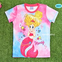 เสื้อยืดลายเมอเมด เสื้อยืดเด็กลายมัดย้อม ลิขสิทธิ์แท้ ไซส์ M