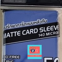 ขนาดบัดดี้50ซอง สลีฟหลังทึบสีน้ำเงิน ผลิตไทย matteขนาด standard