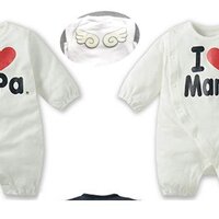 ชุดบอดี้สูท I love Papa & Mama แพค 2ชุด สีขาว ไซส์ 80