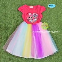 ชุดกระโปรงลาย LOL surprise สีชมพู ไซส์ 110