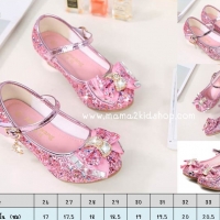 รองเท้าคัชชูส้นสูงกากเพชรสีชมพู ไซส์ 28