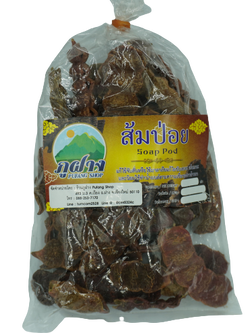 ส้มป่อย ฝักส้มป่อยแห้ง ฝักส้มป่อย Soap Pod ขนาด 100 กรัม สรรพคุณแก้ไข้จับสั่นหรือไข้มาลาเรียแก้ไอขับเสมหะ แก้เสมหะ และนิยมใช้ทำน้ำมนต์ตามความเชื่อของชาวล้านนา