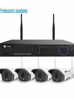 กล้องวงจรปิดไร้สาย HW-3304 KIT 13 (1 ชุดมี 4 กล้อง)
