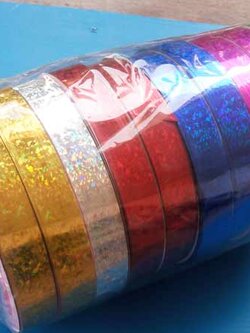 ริบบิ้น เงิน ทอง คละสี กว้าง 2 ซม.