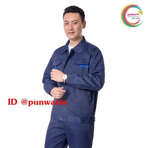 ชุดช่าง,เสื้อช้อป,เสื้อวิศวกร,เสื้อช่างยนตร์,เสื้อช่างไฟฟ้า,เสื้อช่างสีน้ำเงินแขนยาวเนื้อหนา น้ำเงิน S-3XL M6402004 ชุด