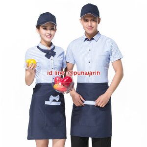 เสื้อพนักงานต้อนรับ เสื้อพนักงานโรงแรม เสื้อฟอร์มพนักงาน ชุดฟอร์มพนักงาน ม่วง ฟ้า ส้ม M-3XL F6011021 ตัว