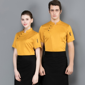 C6203016 เสื้อเชฟ เสื้อพ่อครัว เสื้อแม่ครัว เสื้อพนักงานทำอาหาร เสื้อกุ๊ก สีภาพ M-4XL C6203016 เสื้อตัวเดียว