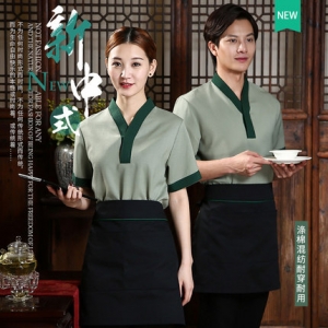 G6206010 เสื้อพนักงานร้านอาหารญี่ปุ่น เกาหลี เสื้อกิโมโน ร้านอาหารญี่ปุ่น สีภาพ S M L XL 2XL SKU-03395 เสื้อตัวเดียว