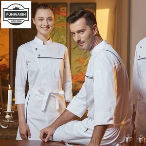 เสื้อเชฟ เสื้อพ่อครัว เสื้อแม่ครัว เสื้อพนักงานทำอาหาร เสื้อกุ๊ก สีภาพ M-3XL C6410004 เสื้อ