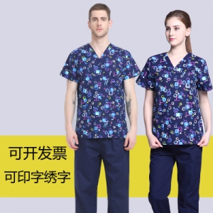 T6203008 เสื้อเจ้าหน้าที่ดูแลเด็ก ชุดพยาบาล ชุดผู้ป่วย ชุดพี่เลี้ยงเด็ก ชุดผ่าตัด สีภาพ S-2XL T6203008 ชุด