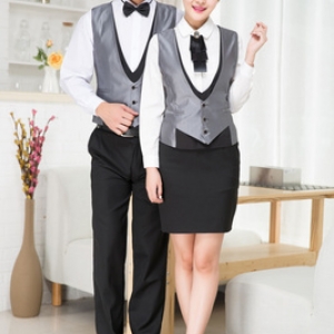 N6205010 ชุดพนักงานไนท์คลับ,Night wear,Tooling Bar Waiter,ชุดพนักงานบาร์,ชุดพนักงานโรงหนัง,ชุดพนักงานโรงละคร คาซิโน สีภาพ L-3XL N6205010 เสื้อกั๊กตัวเดียว